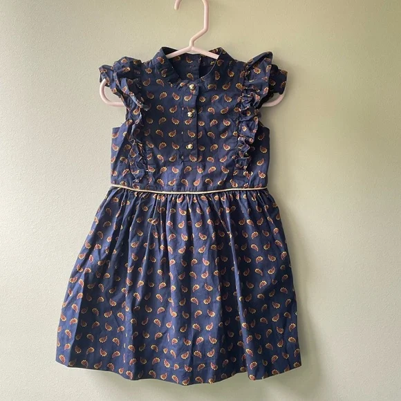 janie and jack navy blue dress janie and jack Navy Empire Floral Dress / 7  small talk city